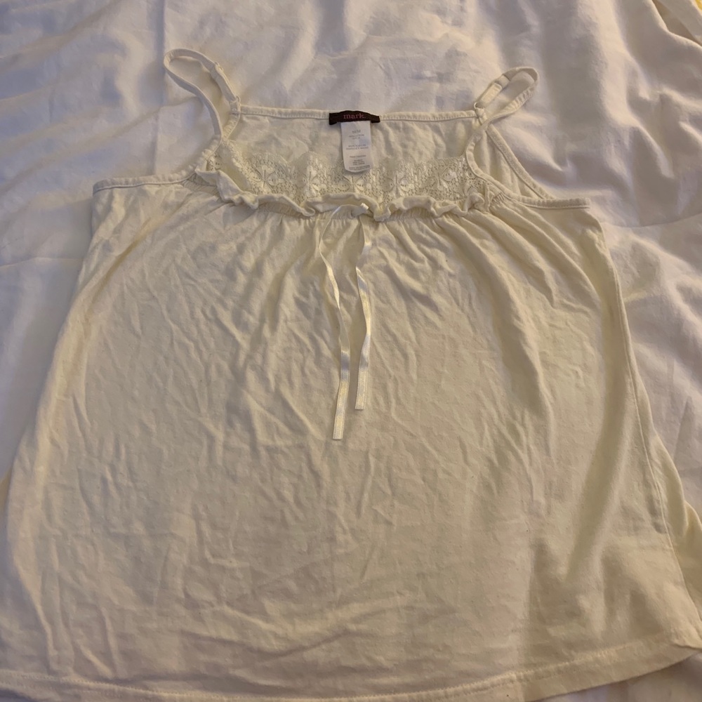 Cream colored boho top.